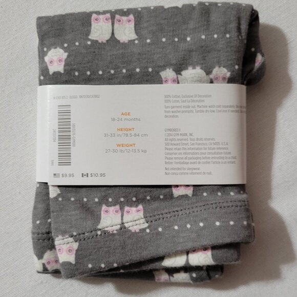 Gymboree Outlet NWT 18-24 month Bright Owl Leggings. Mixed Bin Z28 - Picture 2 of 2